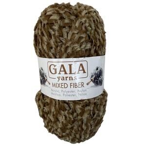 Gala Yarns Mixed Fiber Brown Acrylic Polyester Nylon 50GR 1.76 oz